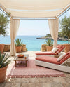 Sustainable Nomad Terrace Collection Area Rug - Reef Rectangle SOFT PINK  lifestyle 23