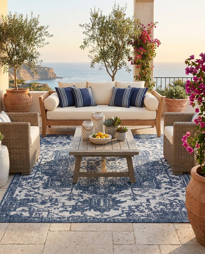 Urban Oasis Rugs Collection Area Rug -  Penthouse (Blue) Rectangle Blue  lifestyle 5