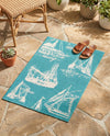 Seaside Haven Rugs Collection Area Rug -  Beachcomber Rectangle Teal  lifestyle 8