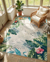 Seaside Blooms Collection Area Rug -  Paradise Rectangle Multi  lifestyle 16