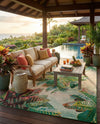 Seaside Blooms Collection Area Rug -  Fern Rectangle Multi  lifestyle 15
