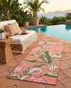Seaside Blooms Collection Area Rug -  Kyoto Runner Coral  lifestyle 70