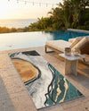 Urban Terrace Collection Area Rug -  Pavilion Runner Multi  lifestyle 70