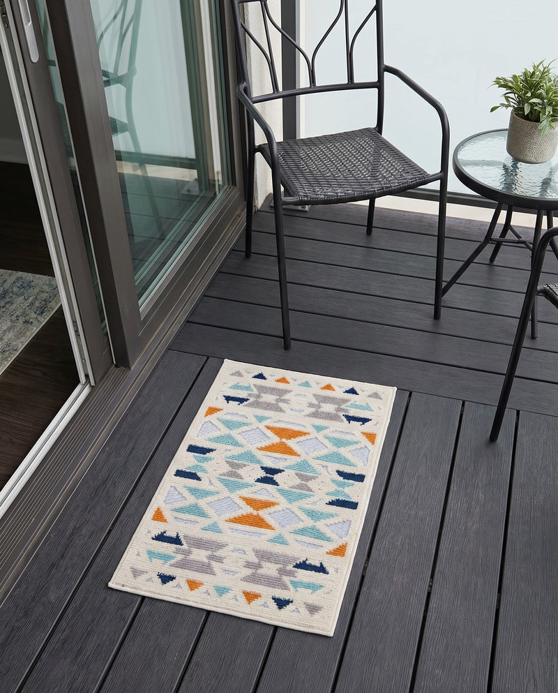 Bahama Breeze Outdoor Collection Area Rug -  Andros Rectangle Gray  lifestyle 29