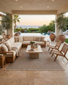 Terrace Fringe Collection Area Rug - Patio Rectangle Brown  lifestyle 21