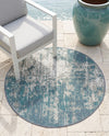 Seaside Haven Rugs Collection Area Rug -  Schooner Round Blue  lifestyle 47