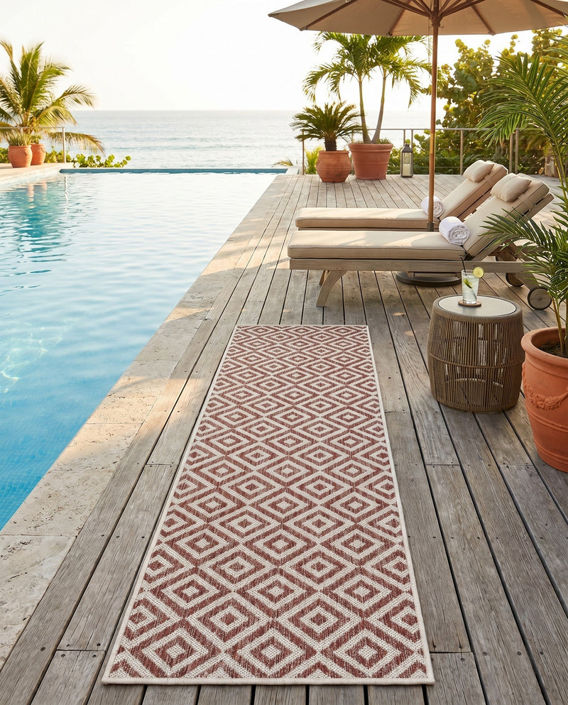 Urban Oasis Rugs Collection Area Rug -  Rooftop (Rust Red) Runner Rust Red  lifestyle 52
