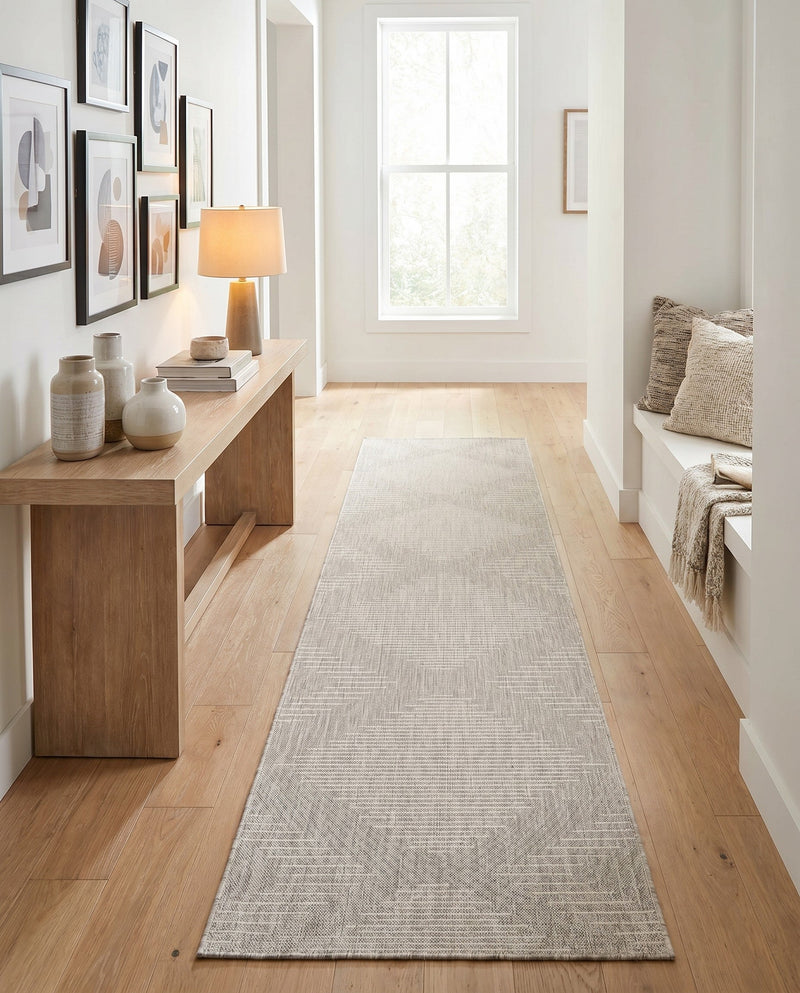 Urban Terrace Collection Area Rug -  Chelsea (Gray) Runner Gray  lifestyle 81