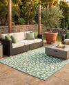 Savannah Escape Collection Area Rug -  Amazon (Green Blue) Rectangle Green Blue  lifestyle 21