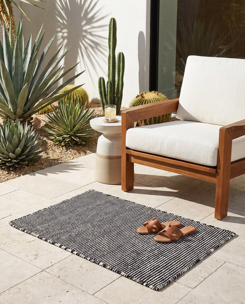 Jill Zarin Sedona Oasis Outdoor Collection Area Rug - Coconino (Black Sky) Rectangle Black Sky  lifestyle 22