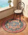 Patio Heritage Collection Area Rug -  Sanctuary Round Multi  lifestyle 41
