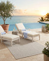 Seaside Serenity Collection Area Rug - Veranda (Light Gray) Rectangle Light Gray  lifestyle 25