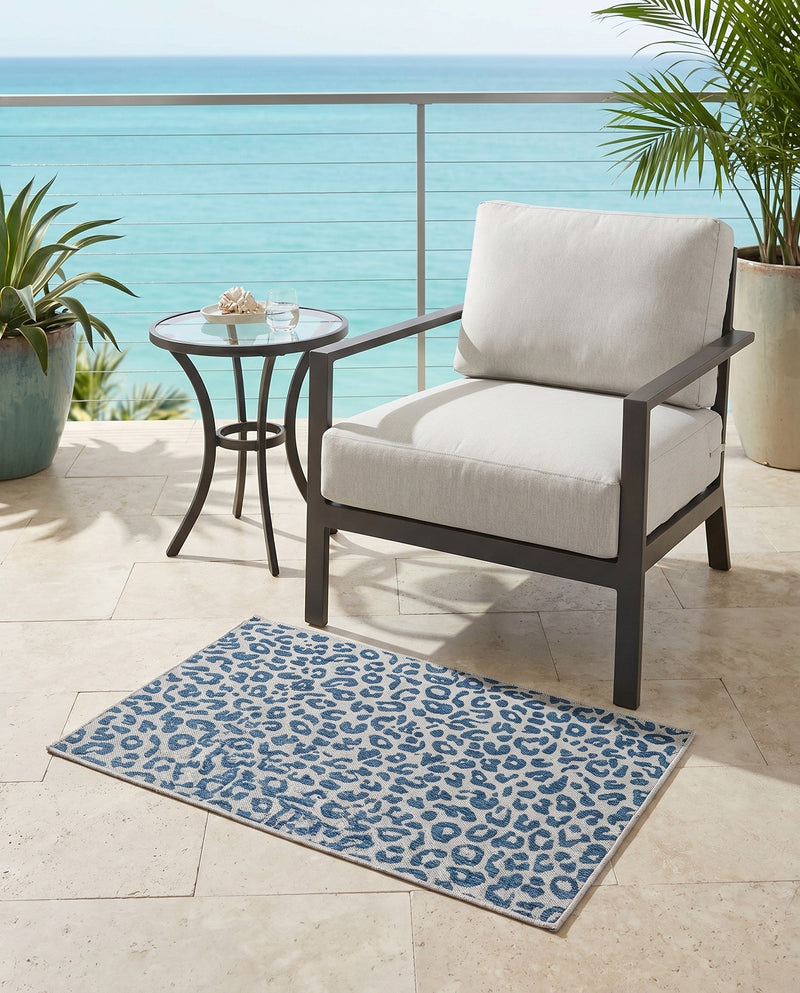 Savannah Escape Collection Area Rug -  Amazon (Blue) Rectangle Blue  lifestyle 21