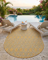 Urban Oasis Rugs Collection Area Rug -  Boulevard (Yellow and Aqua) Oval Yellow and Aqua  lifestyle 39