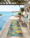 Coastal Terrace Collection Area Rug -  Cove Runner Blue  lifestyle 50
