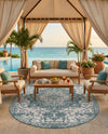 Urban Oasis Rugs Collection Area Rug -  Penthouse (Teal) Oval Teal  lifestyle 32