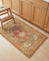 Patio Heritage Collection Area Rug -  Pergola Rectangle Blue and Light Brown  lifestyle 14