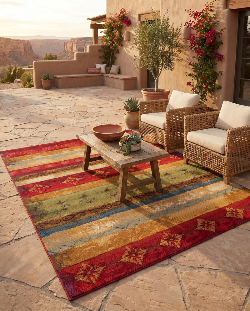 Urban Terrace Collection Area Rug -  Rooftop Rectangle Multi  lifestyle 62