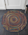 Coastal Terrace Collection Area Rug -  Lagoon Round Multi  lifestyle 62