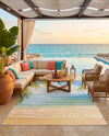 Seaside Haven Rugs Collection Area Rug -  Tides Rectangle Multi  lifestyle 8
