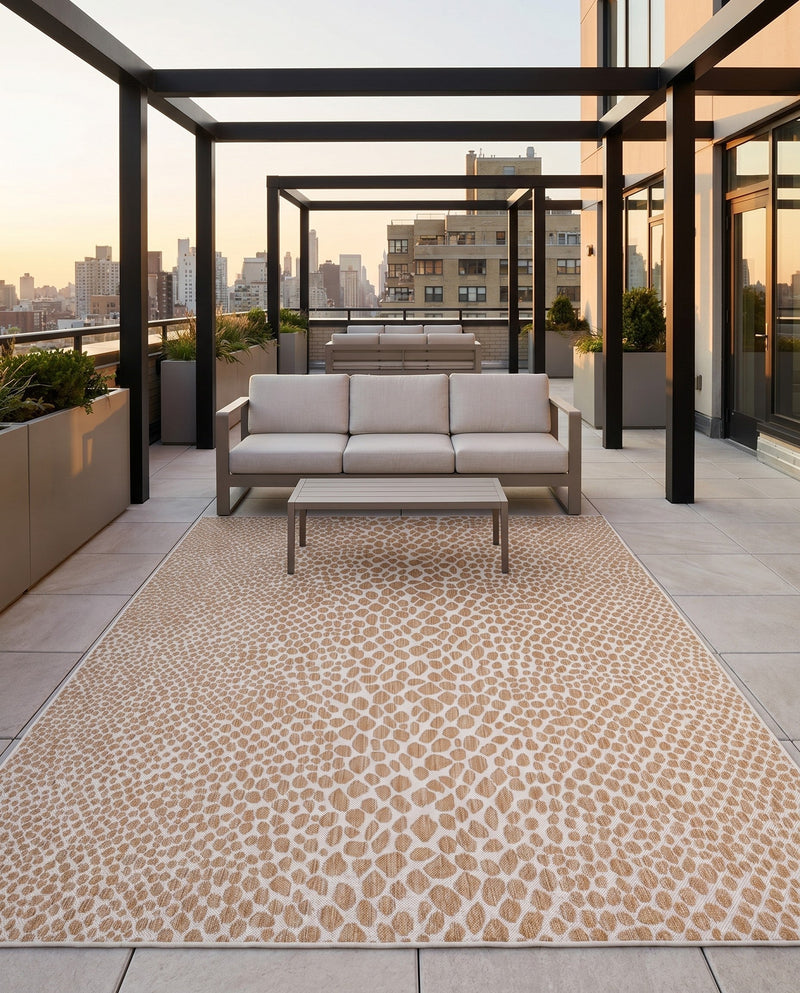 Urban Oasis Rugs Collection Area Rug -  Terrace (Dark Beige) Rectangle Dark Beige  lifestyle 12