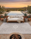 Tribal Terrace Treasures Collection Area Rug -  Incan Isle (Light Gray) Rectangle Light Gray  lifestyle 6