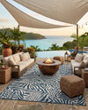 Savannah Escape Collection Area Rug -  Masai Rectangle Navy Blue and Ivory  lifestyle 24