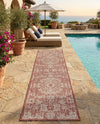 Patio Heritage Collection Area Rug - Savannah (Rust Red) Runner Rust Red  lifestyle 67