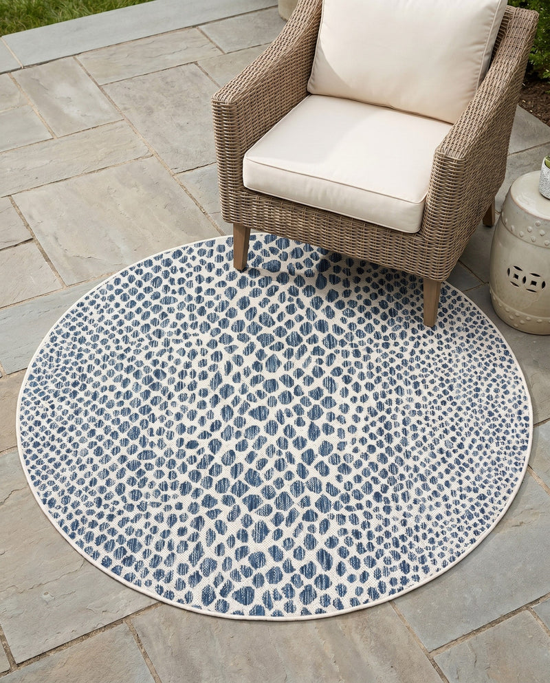 Urban Oasis Rugs Collection Area Rug -  Terrace (Blue) Round Blue  lifestyle 41