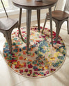 Outdoor Marrakesh Collection Area Rug -  Oujda Round Multi  lifestyle 76