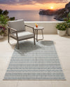 Seaside Stripes Collection Area Rug -  Boardwalk (Teal) Rectangle Teal  lifestyle 32