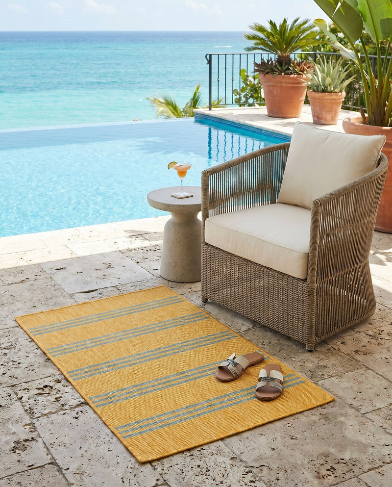 Urban Oasis Rugs Collection Area Rug -  District (Yellow and Aqua) Rectangle Yellow and Aqua  lifestyle 23