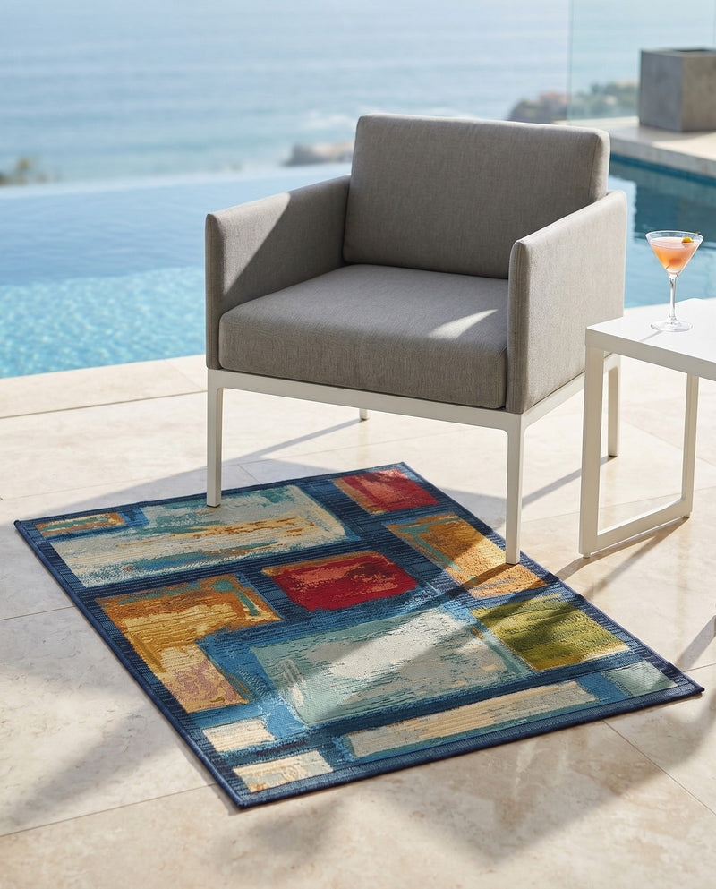 Urban Terrace Collection Area Rug -  Portico Rectangle Multi  lifestyle 18
