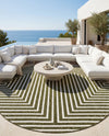 Urban Terrace Collection Area Rug -  Astoria (Green) Round Green  lifestyle 44