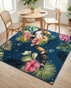 Seaside Blooms Collection Area Rug -  Leaf Square Multi  lifestyle 35