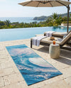 Urban Terrace Collection Area Rug - Veranda Runner Blue  lifestyle 53