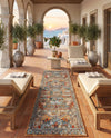 Patio Heritage Collection Area Rug -  Oasis Runner Multi  lifestyle 64