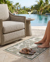Coastal Terrace Collection Area Rug -  Marina Rectangle Ivory and Beige  lifestyle 5