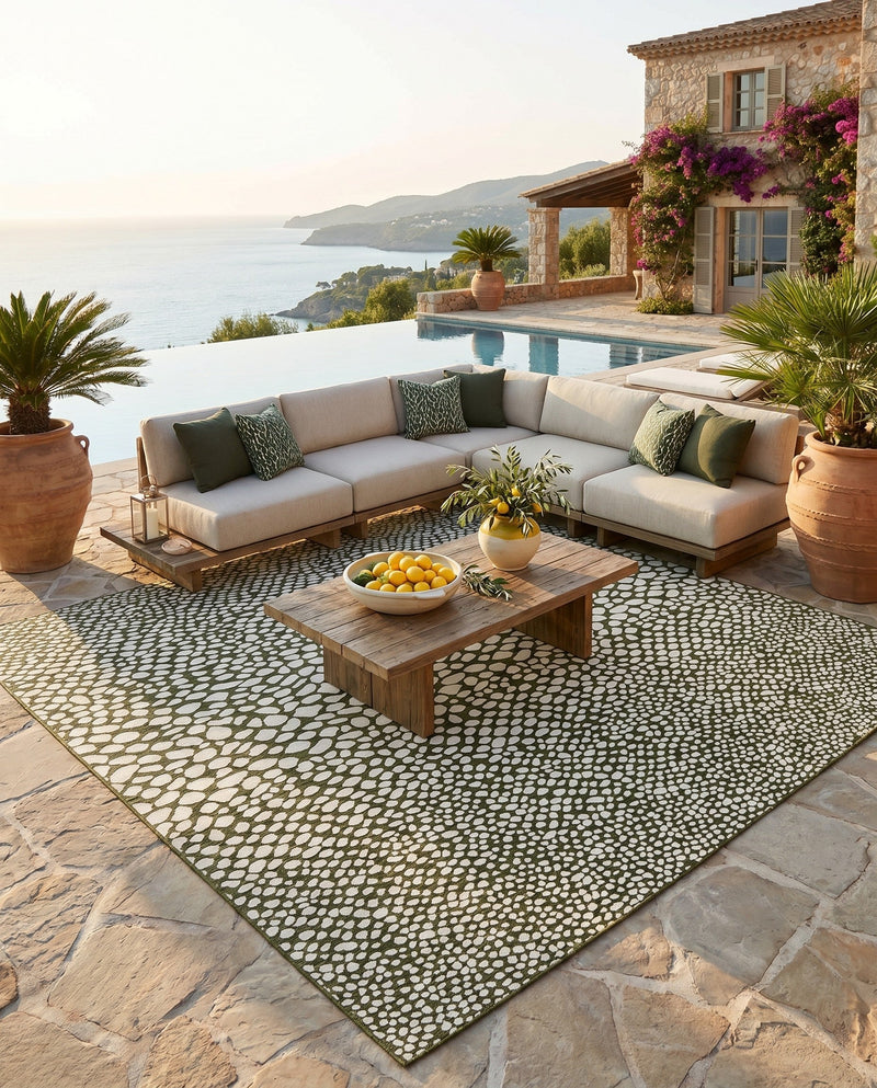 Urban Oasis Rugs Collection Area Rug -  Terrace (Green) Square Green  lifestyle 29