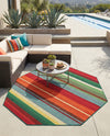 Urban Terrace Collection Area Rug -  Canopy Octagon Multi  lifestyle 33