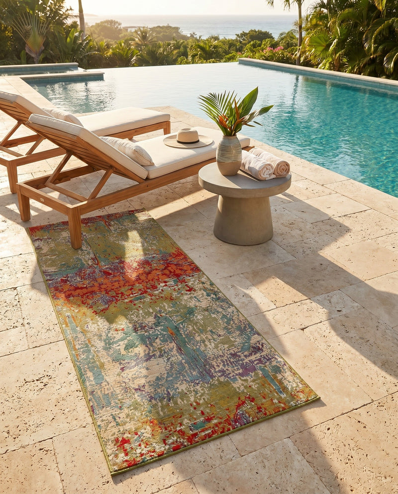 Urban Terrace Collection Area Rug -  Terrace Runner Multi  lifestyle 46