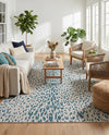Savannah Escape Collection Area Rug - Serengeti Rectangle Teal  lifestyle 20