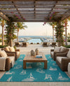 Seaside Haven Rugs Collection Area Rug -  Beachcomber Rectangle Teal  lifestyle 18