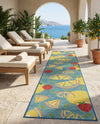 Coastal Terrace Collection Area Rug -  Cove Runner Blue  lifestyle 51