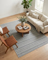Seaside Stripes Collection Area Rug -  Boardwalk (Light Blue) Rectangle Light Blue  lifestyle 13