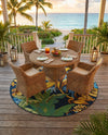 Seaside Blooms Collection Area Rug -  Grove Round Multi  lifestyle 48