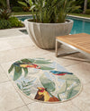 Seaside Blooms Collection Area Rug -  Tropic Oval Multi  lifestyle 28