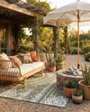 Desert Nomad Terrace Collection Area Rug - Sahara (Green) Rectangle Green  lifestyle 13
