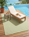 Seaside Stripes Collection Area Rug - Cabana (Green) Rectangle Green  lifestyle 31