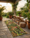 Seaside Blooms Collection Area Rug -  Sorrento Runner Green  lifestyle 59